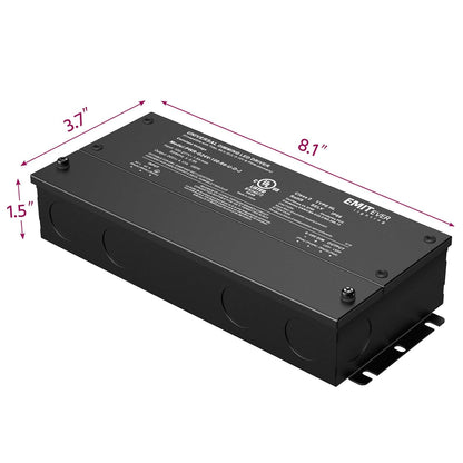EMITEVER Dimmable Led Driver, 100W AC 100V-277V to DC 24V Transformer, 5-in-1 Dimming: ELV/MLV/TRIAC / 0-10V / 1-10V / 10V PWM/Potentiometer, Waterproof IP67 and UL Listed