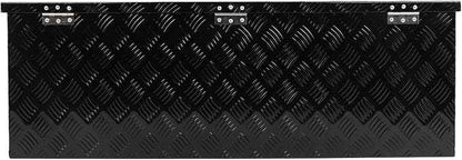 SCITOO 44 Inch Diamond Plate Truck Bed Tool Box,Aluminum Heavy Duty Crossover Storage for Most Full Size Pickups,Lockable Weatherproof Chest,Fits 44" Truck Beds,Easy Access to Load and Unload