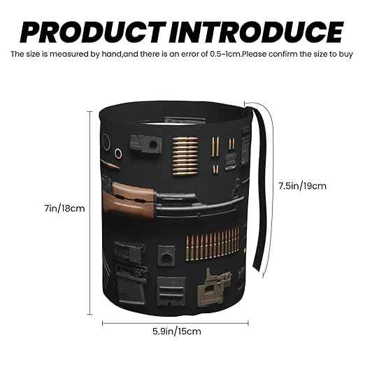 Gun Military Gear Arsenal Set Car Trash Can Waterproof Hanging Trash Bin Collapsible Garbage Can for Car Accessories Travel Camping Kitchen Home