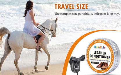 Mink Oil Paste Leather Conditioner Boots Wax Waterproof Smooth Couch Purse Shoes Bag Jacket Soft Polish Furniture Salve Sofa Car Seat Restore Shine Saddles Baseball Glove Natural Leather Care Balm