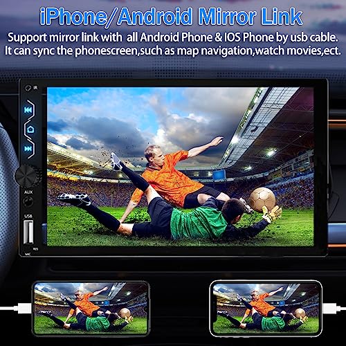 Double Din Car Stereo with Apple Carplay and Android Auto