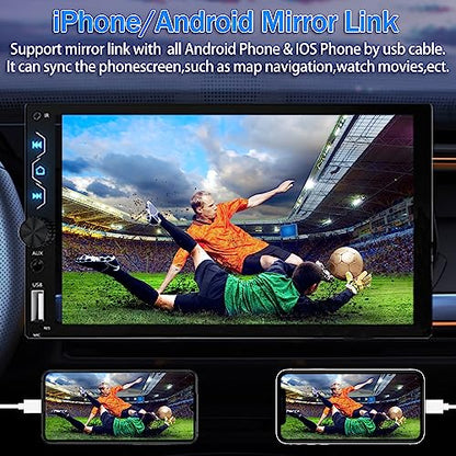 Double Din Car Stereo with Apple Carplay and Android Auto