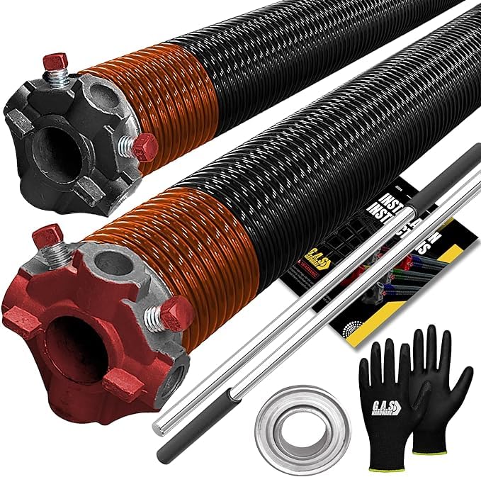 Garage Door Torsion Springs 273x2x41 for Left and Right Side of Garage Door with Winding Bars