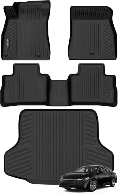Tongama-Floor Mats for 2026 Nissan Sentra, All Weather TPE Floor Liners and Trunk Mat Protectors for Nissan Sentra Interior Waterproof Accessories