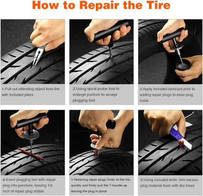 Flat Tire Repair Kit 68pcs 2