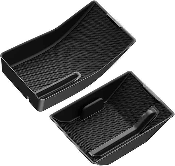 GGCLIMAX Car Organizers And Storage Compatible with Tesla Model 3/Y Highland 2021-2024 Center Console Lower Storage Box TPE Armrest Organizer Mat(For Modle Y)