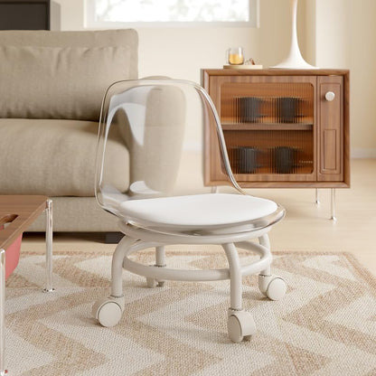 Low Rolling Stool with Wheels