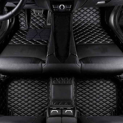 Custom Fit Car Floor Mats by SARAHS - Waterproof PU Leather Full Coverage for Most Cars, SUVs, and Trucks - Automotive Liners to Protect Vehicle Interior Floor Accessories (Black)