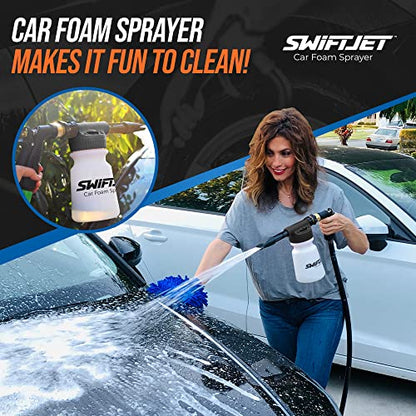 Car Wash Foam Gun + Microfiber Wash Mitt
