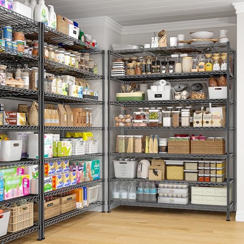 82.6" H 7 Tier Metal Shelving Unit 1400LBS Adjustable Shelves (7 Count)