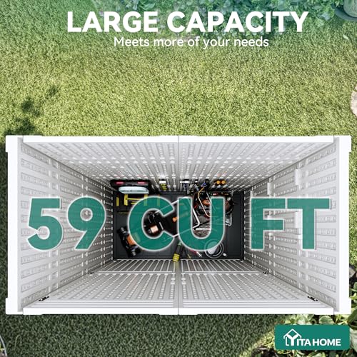 59 cuft Outdoor Vertical Storage Shed