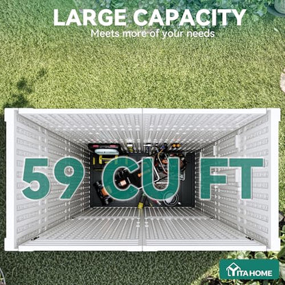 59 cuft Outdoor Vertical Storage Shed