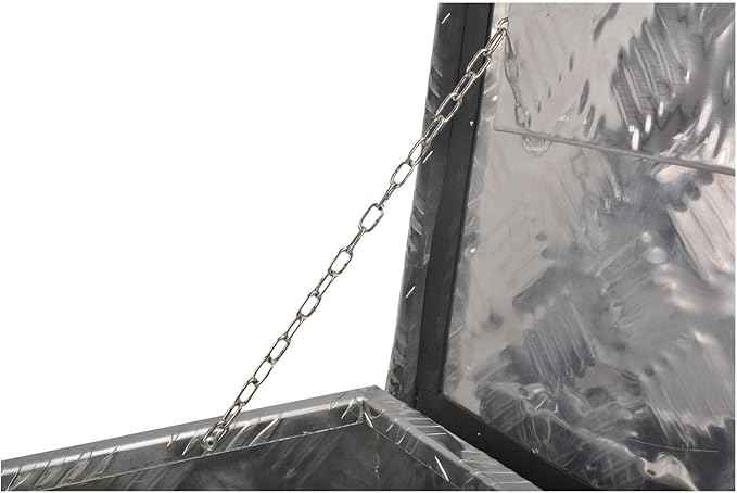 30 Inch Aluminum Tool Box 5 Bar Tread Chest Box Flatbox for Truck Car Outdoor Trailer Pickup Underbody RV ATV Storage Bed ToolBox w/Lock and Keys Silver (30"X13"X10")