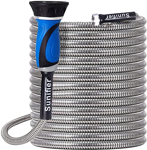 Metal Garden Hose 15 Ft 30 Ft With Hose Nozzle
