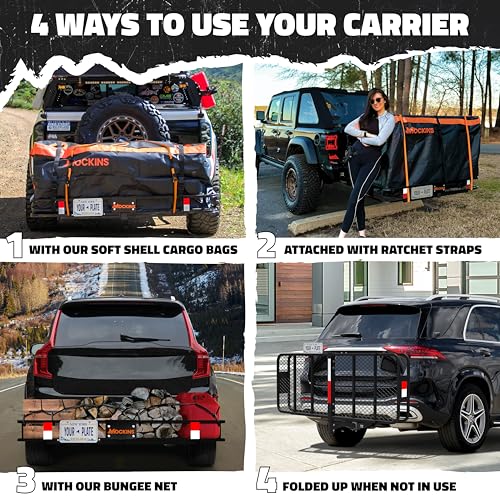 500 Lb Capacity Steel Trailer Hitch Cargo Carrier for 2" Receivers
