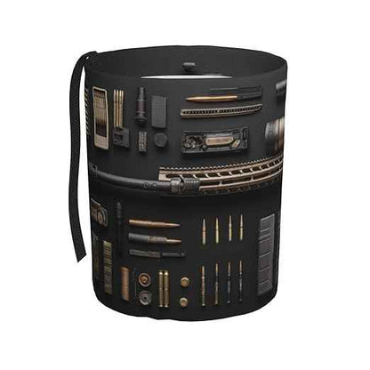 Gun Military Gear Arsenal Set Car Trash Can Waterproof Hanging Trash Bin Collapsible Garbage Can for Car Accessories Travel Camping Kitchen Home