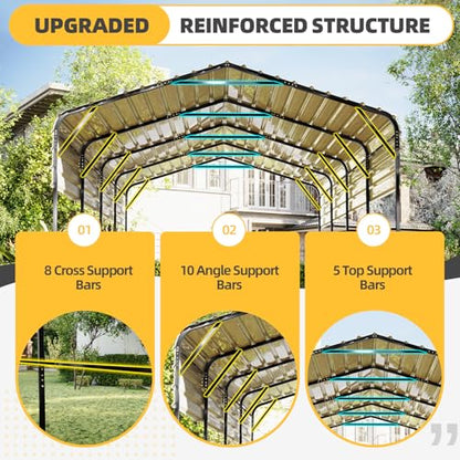 14x20x13 FT RV Metal Carport