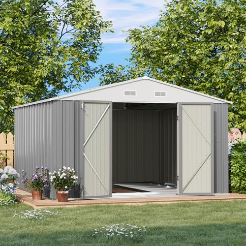 10x10 FT Outdoor Storage Shed with Floor Frame