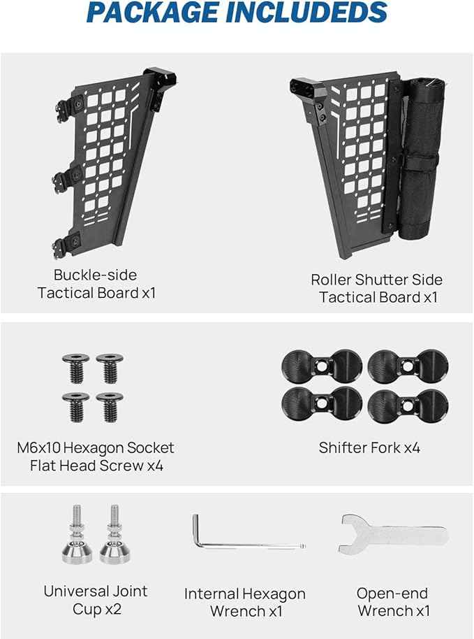 JOYTUTUS Truck Bed Divider Compatible with Cybertruck 2025 2024 2023 Cargo Divider Organizer Steel Molle Panels with Cargo Divider Net Cybertruck Accessories
