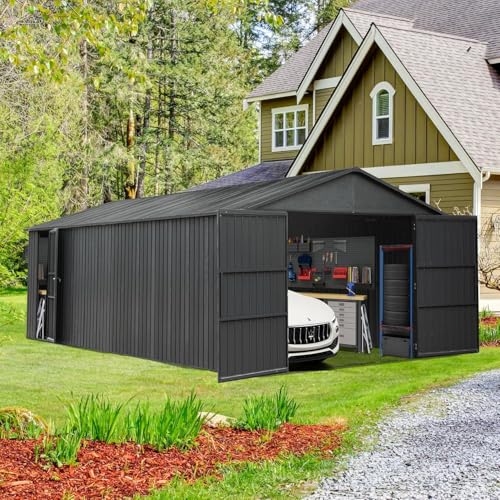 Domi 12'x15' Outdoor Metal Garage Shed