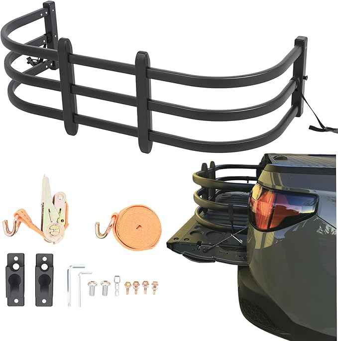 Truck Bed Extender,Aluminum Bilateral Retractable Tailgate Extender,52"-62.6"|23"–26.7"|H18,Fits for Ford F150,Titan,ToyotaTundra,ChevySilverado,GMC Sierra,Ram 1500/2500/3500,with Pair of Brackets