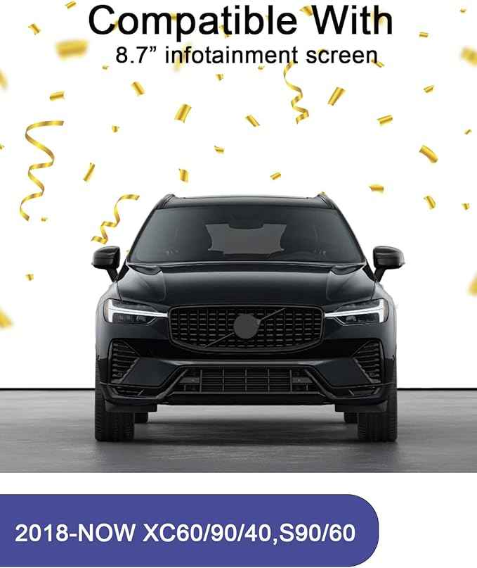 Tempered Glass Screen Protector for XC40 XC60 (2018-2025),XC90 (2016-2025),V90 (2017-2025), S60 S90 V60 (2019-2025) Screen Film Compatible With Volvo 2025 2024 2023 2022 Accessories - 8.7 inch