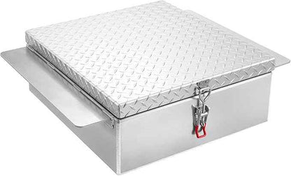 VEVOR Truck Bed Tool Box, Heavy Duty Aluminum Tool Box with Diamond Plate, Storage Toolbox Chest Organizer Supports up to 220 lbs, Ideal for Pickup, Truck Bed, RV, Trailer, 30.3 x 24 x 9 in, Silver