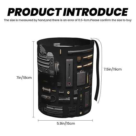 Gun Military Gear Arsenal Set Car Trash Can Waterproof Hanging Trash Bin Collapsible Garbage Can for Car Accessories Travel Camping Kitchen Home
