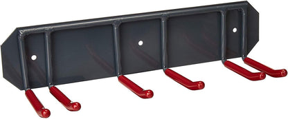 Wall Mounted Rack Organizer for Skis and Poles Heavy Duty Horizontal Wall Ski Rack Garage Storage with Metal Frame and Padded Hooks Indoors Outdoors Premium Wall Hooks (Medium Holds 2 Set of Ski's)