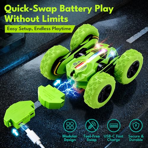 Remote Control Flip Stunt Car Double Sided Driving Crawler Toys