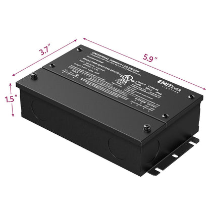 EMITEVER 30W Dimmable LED Driver, 24V Triac Dimmable Power Supply, AC to DC Transformer for LED Light, Compatible with Lutron and Leviton Dimmer, Waterproof IP67 and UL Listed, Class 2