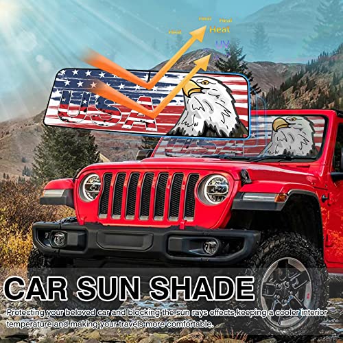 Windshield Flag Sun Shade Sun Visor Heat Shield for 2018