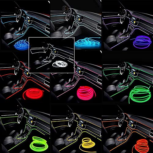 El Wire Red Interior Car LED Strip Lights