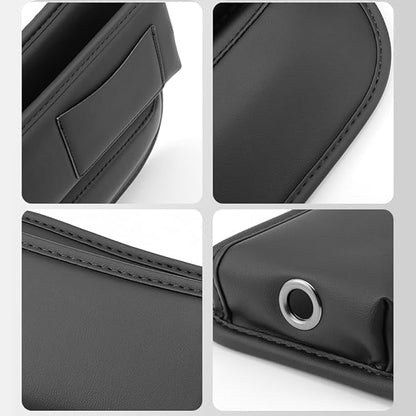 Universal Car Seat Gap Filler Organizer for Tesla Model 3/Model S/Model X/Model Y 2013-2025 Leather Console Gap Bag Organiser Adjustable Front Seat Storage Box Interior,Normal-Beige