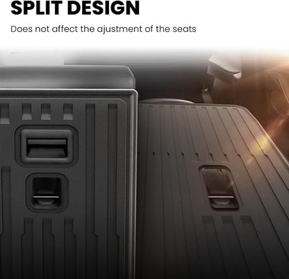 LASFIT Premium Extra Thick Rear Seat Back Covers for Tesla Model Y Juniper 2025/2026 | TPE Custom Fit Waterproof Model Y Accessories Second Row Back Seat Protector Mat Liner