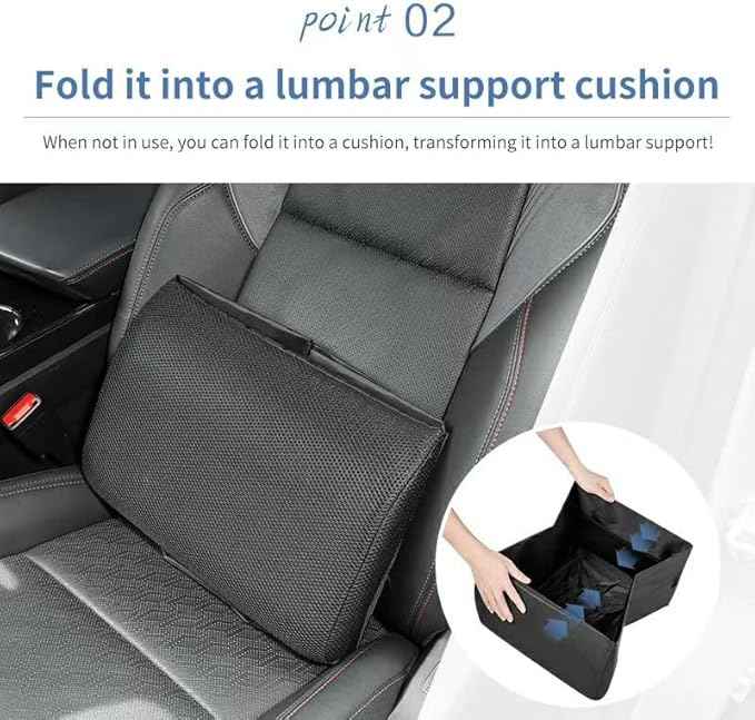 Car Storage Box for Tesla Model 3 Highland 2024 2025, Foldable Lumbar Cushion Waterproof Large Capacity 30L Organizer Travel Accessories
