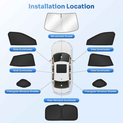 Sunshades for 2024 2025 2026 Chevrolet/Chevy Trax Accessories Windshield Sun Shade Side Rear Window Shade Cover Sun Visor Shield Privacy Protection for Camping Keep Vehicle Cool Black 8PCS