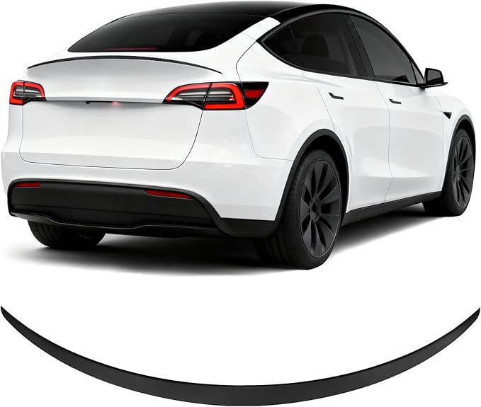 Spoiler Compatible with 2020-2024 Tesla Model Y Matte Black ABS Plastic Rear Trunk Lip Rear Spoiler Wing Model Y Accessories