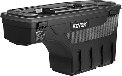 VEVOR Truck Bed Storage Box, Lockable Lid, Waterproof ABS Wheel Well Tool Box 6.6 Gal/20 L with Password Padlock, Compatible with Dodge Ram 1500 2019-2021, Passenger Side, Black