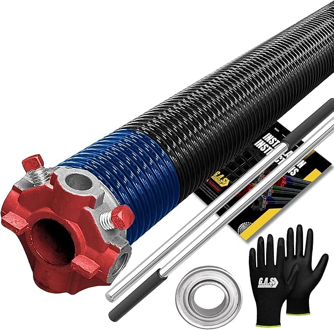 Garage Door Torsion Spring 283x2x40 Torsion Springs for Left Side of Garage Door with 1" Steel Bearing