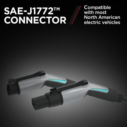 Schumacher Electric 240V / 40A Level 2 EV Wall Charger - NEMA 14-50 Plug - with Universal SAE-J1772 Connector - Wi-Fi & Bluetooth Enabled - Weather-Resistant for Indoor or Outdoor Use - SEV1600P1450