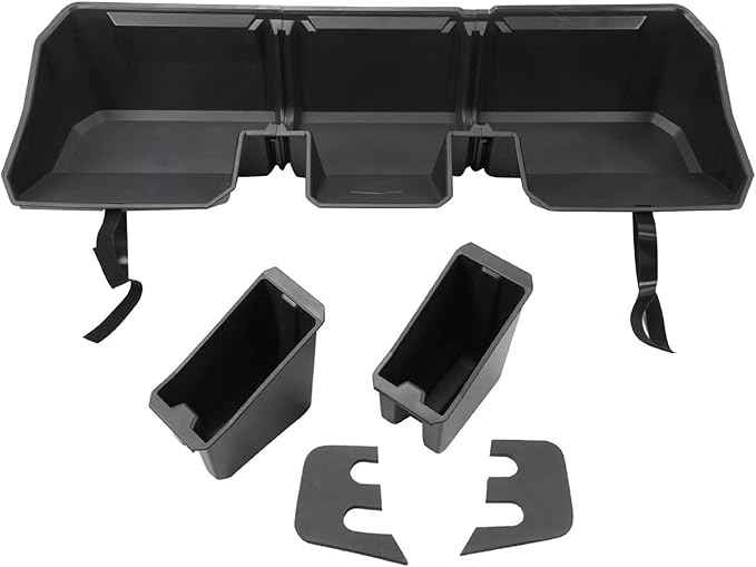 POPSTORE Rear Under Seat Storage Compatible with Tesla Cybertruck 2024 2025 2026, Second Row Underseat Storage Organizer with Modular Storage Box for Cybertruck Accessories
