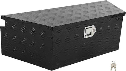 SCITOO 39 Inch Aluminum Truck Bed Tool Box,Diamond Plate Heavy Duty Crossover Storage for Most Full Size Pickups,Lockable Weatherproof Chest,Fits 39" Truck Beds,Easy Access to Load and Unload