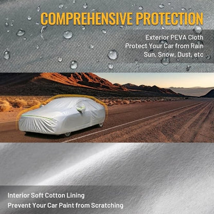 Car Cover Waterproof All Weather Windproof for Hatchback 157