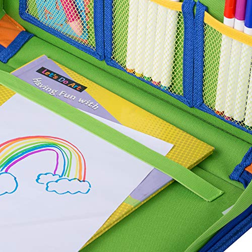 Car Organizer Back Seat for Kids & Tablet Holder for Car with Kick Mats & Lap Tray