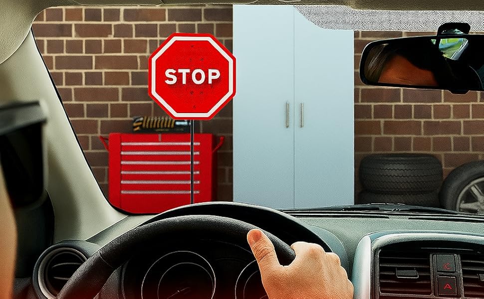 Flashing LED Light Parking Stop Sign For Garage (2 Count)