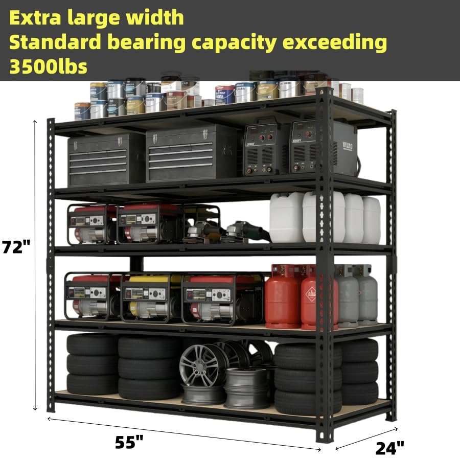 55" W Storage Shelves