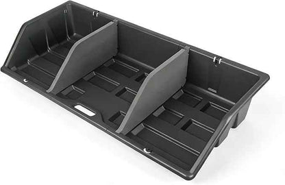 Full-Size Pickup Truck Cargo Box Organizer, Tail Box Storage Box Compatible with Truck Bed, Divider Truck Organizer with Net and Rain Cover, Black (56 inch)