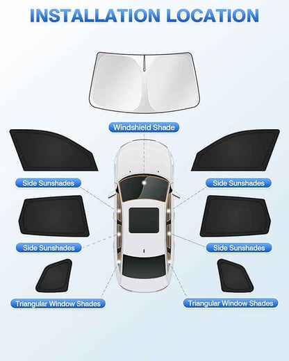 Sunshades for 2025 2026 BMW X3 Accessories Windshield Sun Shade Side Rear Window Shade Cover Sun Visor Shield Privacy Protection for Camping Keep Vehicle Cool Black 7PCS