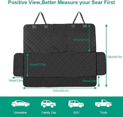 Dog Car Seat Cover for Back Seat Cover,Non Stick Fur Rear Seat Protector for Pet,Nonslip Waterproof Durable Universal Fit Interior Backseat Covers for Auto Van SUV